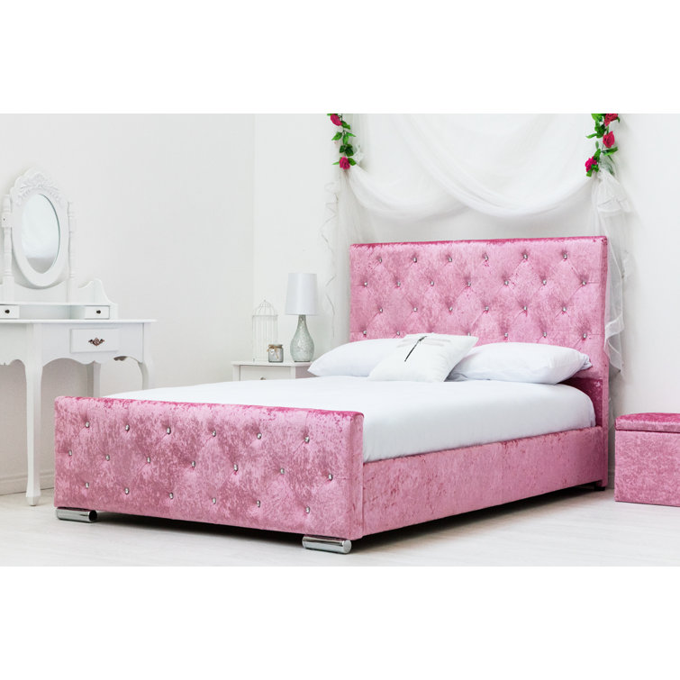Etta Avenue Double (4'6) Upholstered Bed Frame & Reviews Wayfair.co.uk